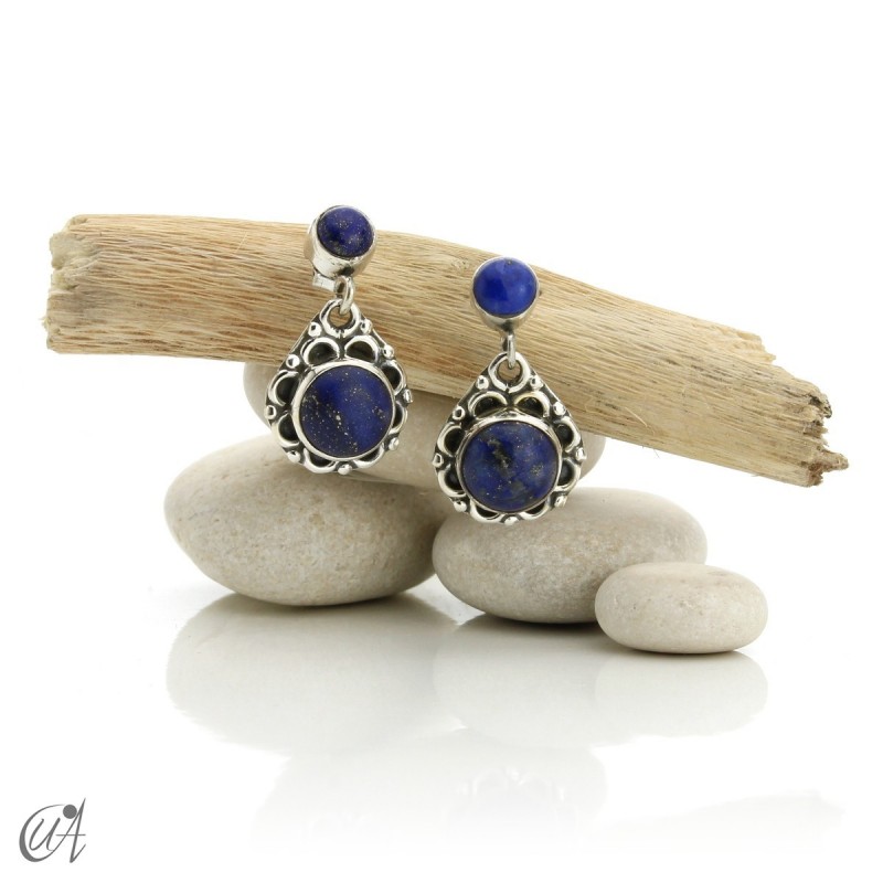 Iara earrings, silver 925 with lapis lazuli