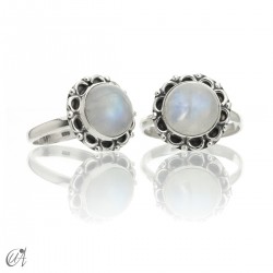 Iara moonstone and sterling silver ring
