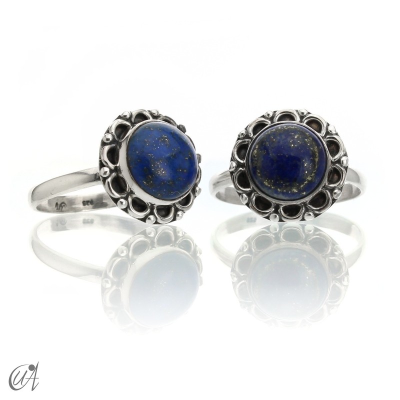 Iara model ring, lapis lazuli in sterling silver