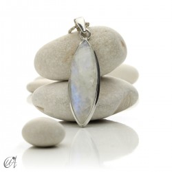 Marquise moonstone pendant in silver