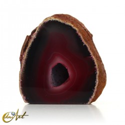 Red agate geode
