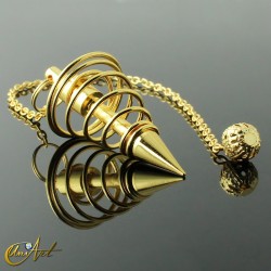Spiral pendulum brass color