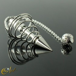 Spiral pendulum silver color