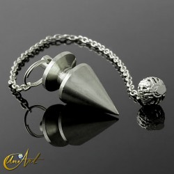 Metal conical pendulum silver color