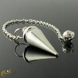 Metallic conical pendulum silver color