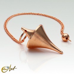 Péndulo doble cono de metal color cobre