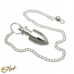 Metallic pendulum - bullet, silver color