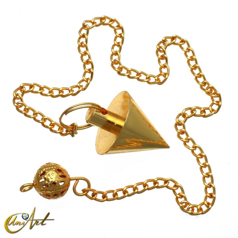 Metal cone pendulum  brass color