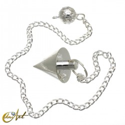 Metal cone pendulum  silver color