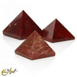 Red jasper pyramids