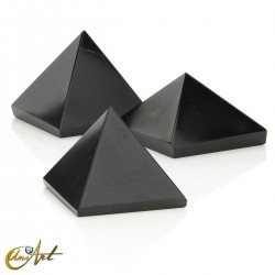Black jasper pyramids