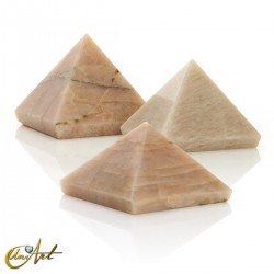Pyramids of  cream moonstone