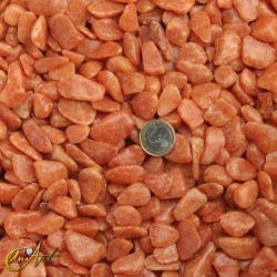 Cantos rodados de calcita naranja, pequeños