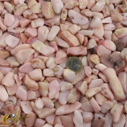 Pink opal, tumbled stones