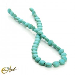 Synthetic turquoise oval beads