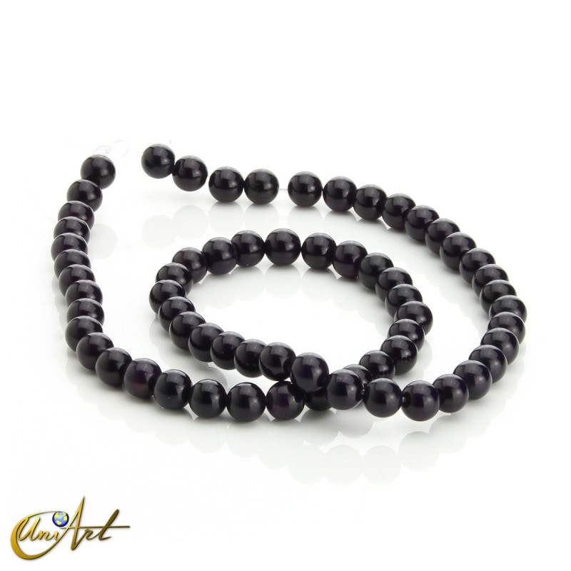 mulberry agate beads - 6 mm