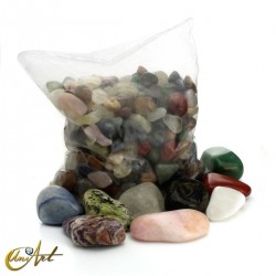 Bag of 5 kilos of mixed tumbled stones