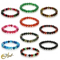 Agate beads bracelet - 8 mm
