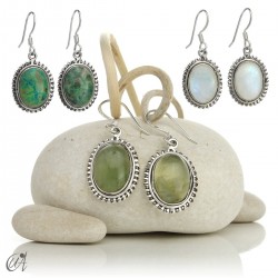 Dana earrings with natural stones and silver