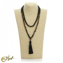 Bian stone and tiger eye necklace
