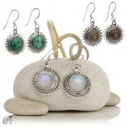 Stone and silver earrings – Matahari