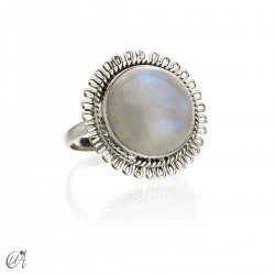 Silver and moonstone ring Matahari model