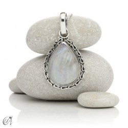 Silver and moonstone pendant, Juno's tear