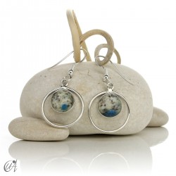 Selene earrings, 925 silver with K2 jasper