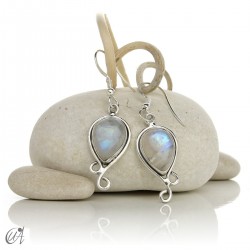 Aine silver and moonstone earrings
