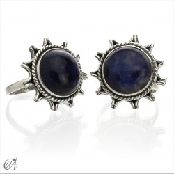 Ílios ring, night sodalite and sterling silver