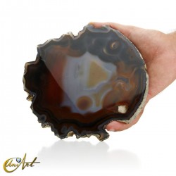 Agate sheet with reddish veins