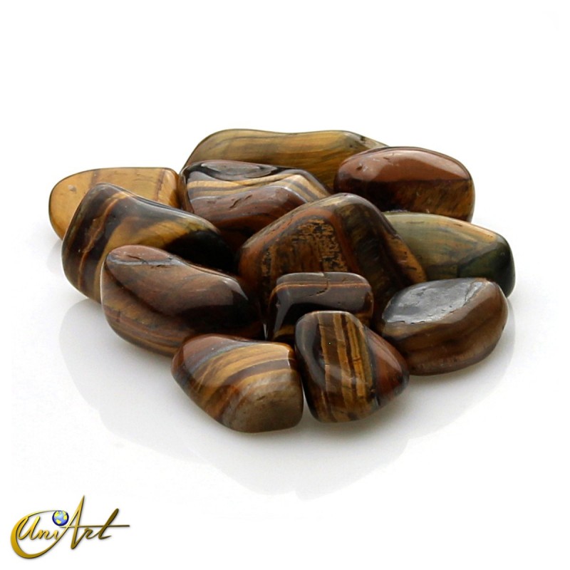 Tiger Eye tumbled stones in packet of 200 grs