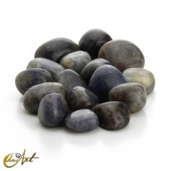 Iolite tumbled stones, 200 gram bag
