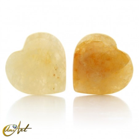 Golden quartz heart