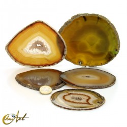 Pack of 5 agate slabs (assorted)