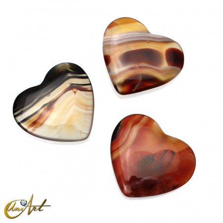 Corazón de ágata roja
