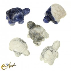 Turtle model beads in natural stone