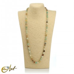 8 mm beads amazonite, knotted necklace