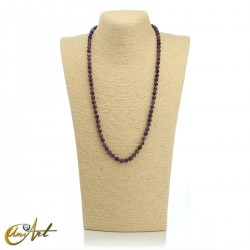 Amethyst 6 mm beads necklace