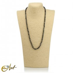 Larvikite necklace (black moonstone)