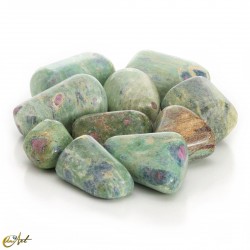 Zoisite ruby tumbled stones in packet of 200 grs