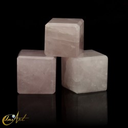 Rose quartz cubes