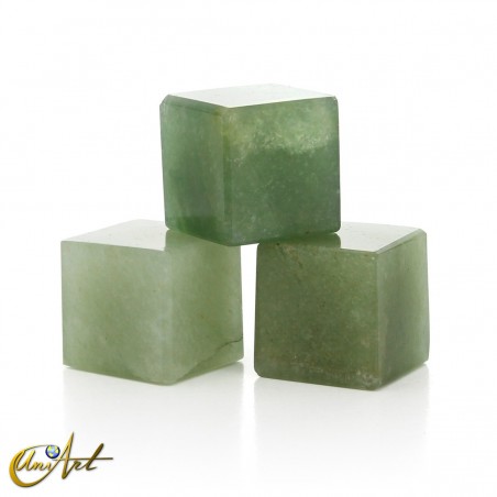 Green quartz cubes