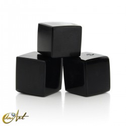 Black obsidian cubes