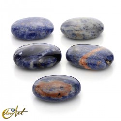 Palm stone of natural sodalite