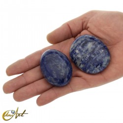 Palm stone of natural sodalite