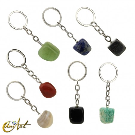 Natural stone keychains