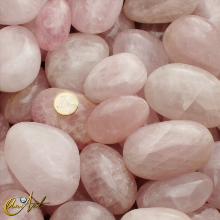 Rose quartz big tumbled stones by kilo