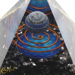 Pirámide de orgonita con esfera - modelo 2
