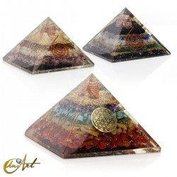Multi-mineral Orgonite Pyramid
